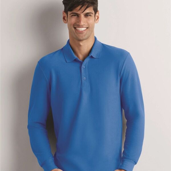 DryBlend® Double Piqué Long Sleeve Polo Thumbnail